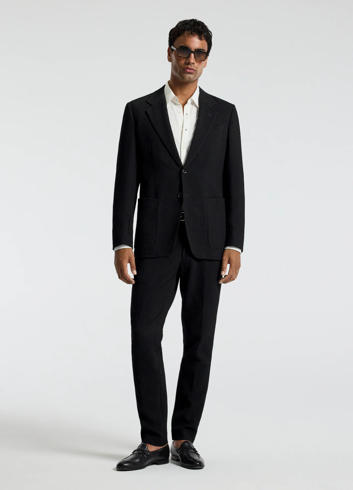 Textured Blazer Black - Image 7