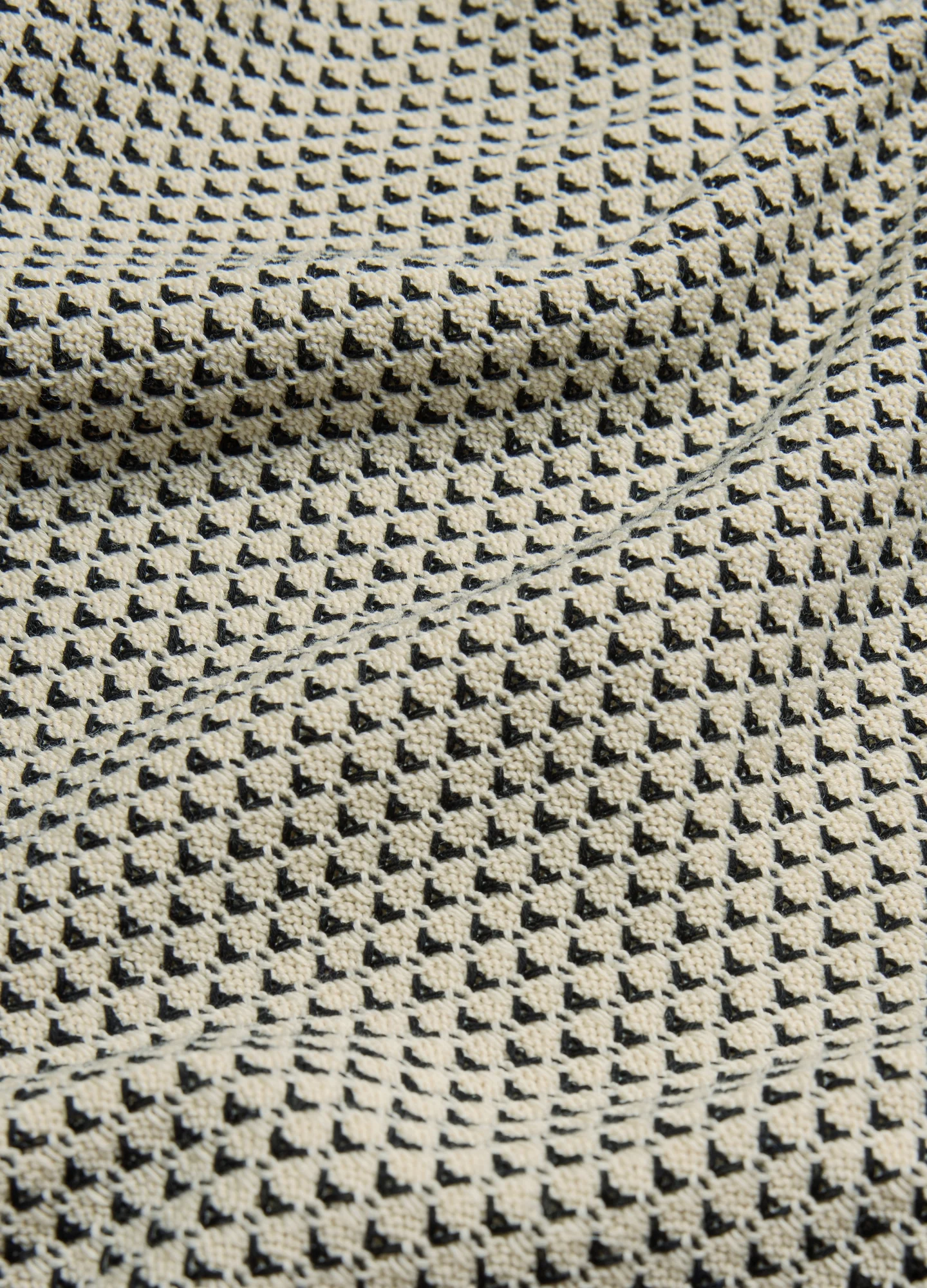 Textured Knit Polo Natural - Image 6