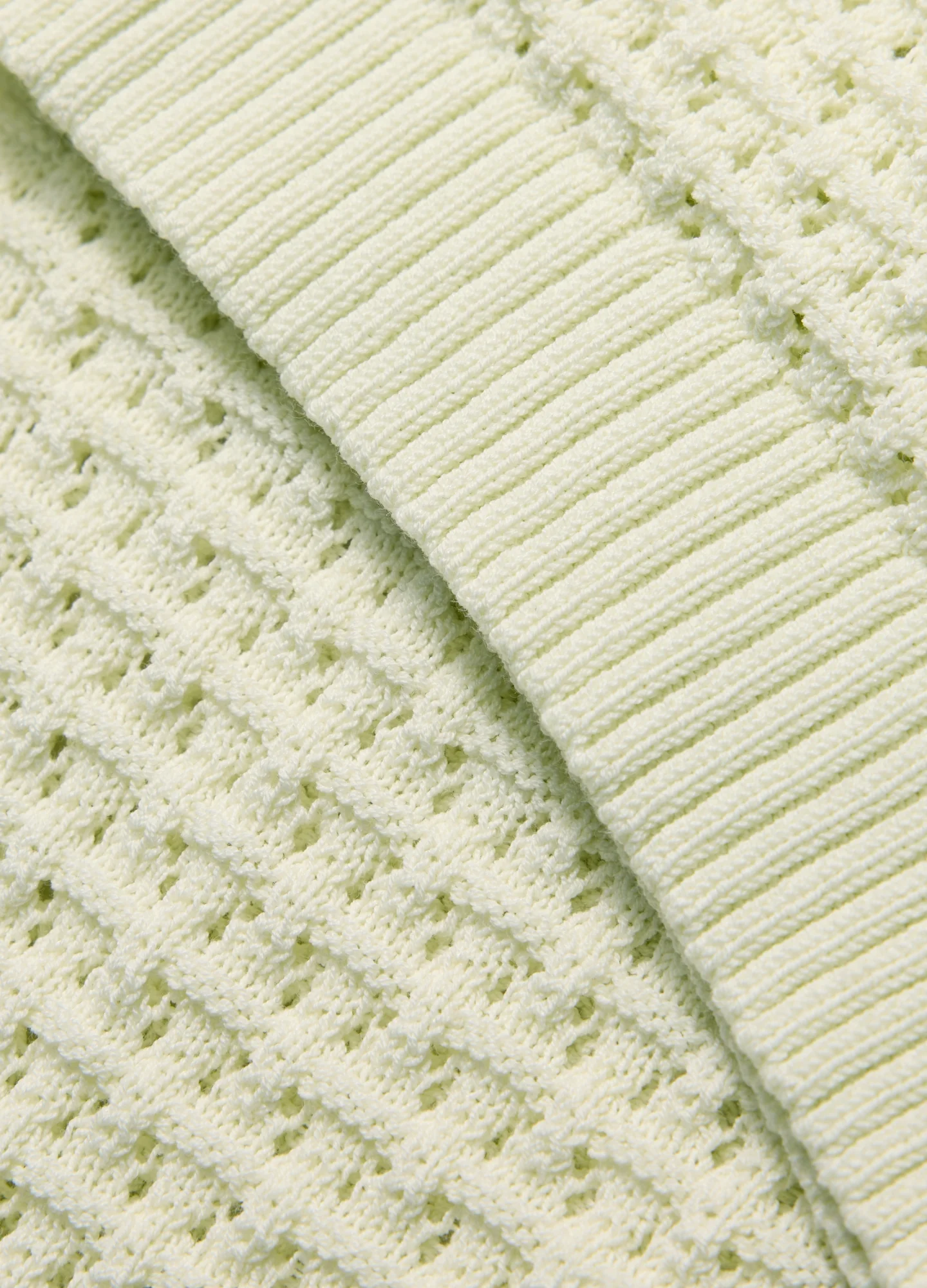 Textured Open Knit Polo Citron - Image 6
