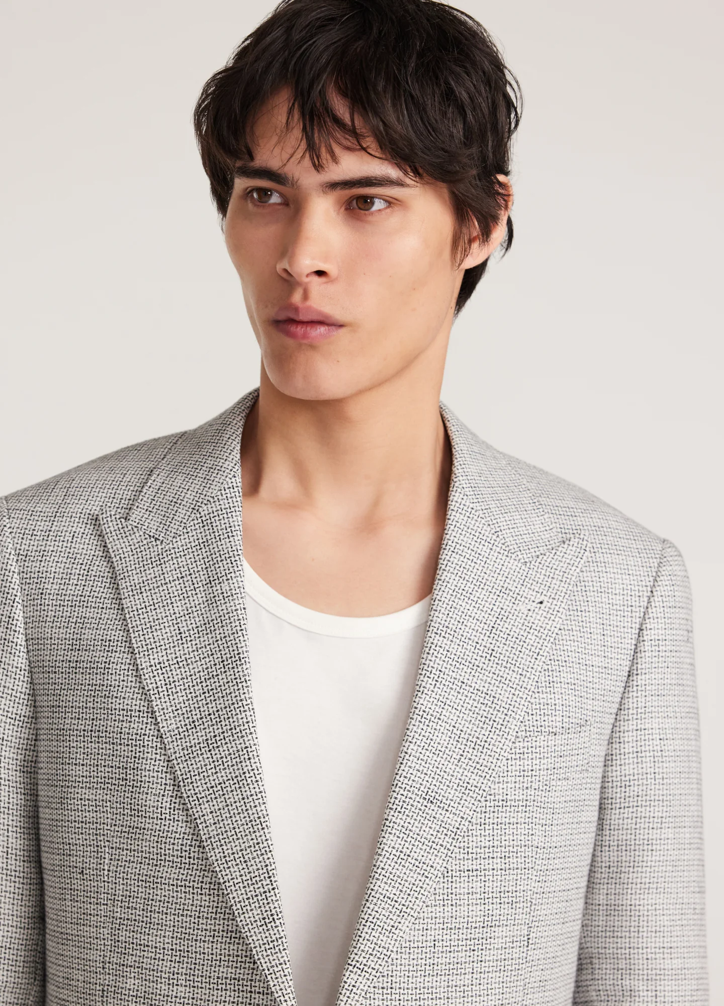 Thatch Check Linen Blazer White - Image 4