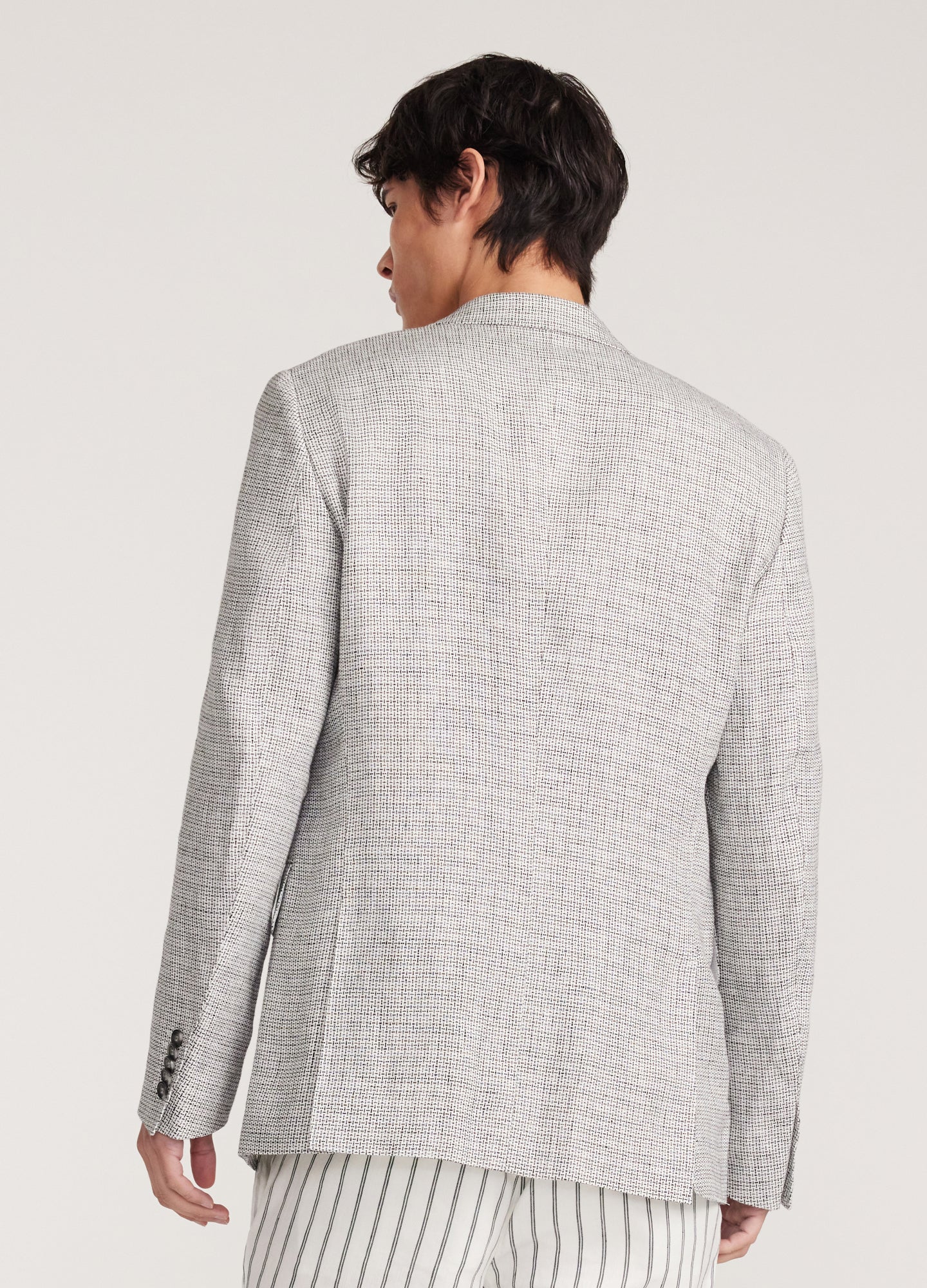 Thatch Check Linen Blazer White - Image 5