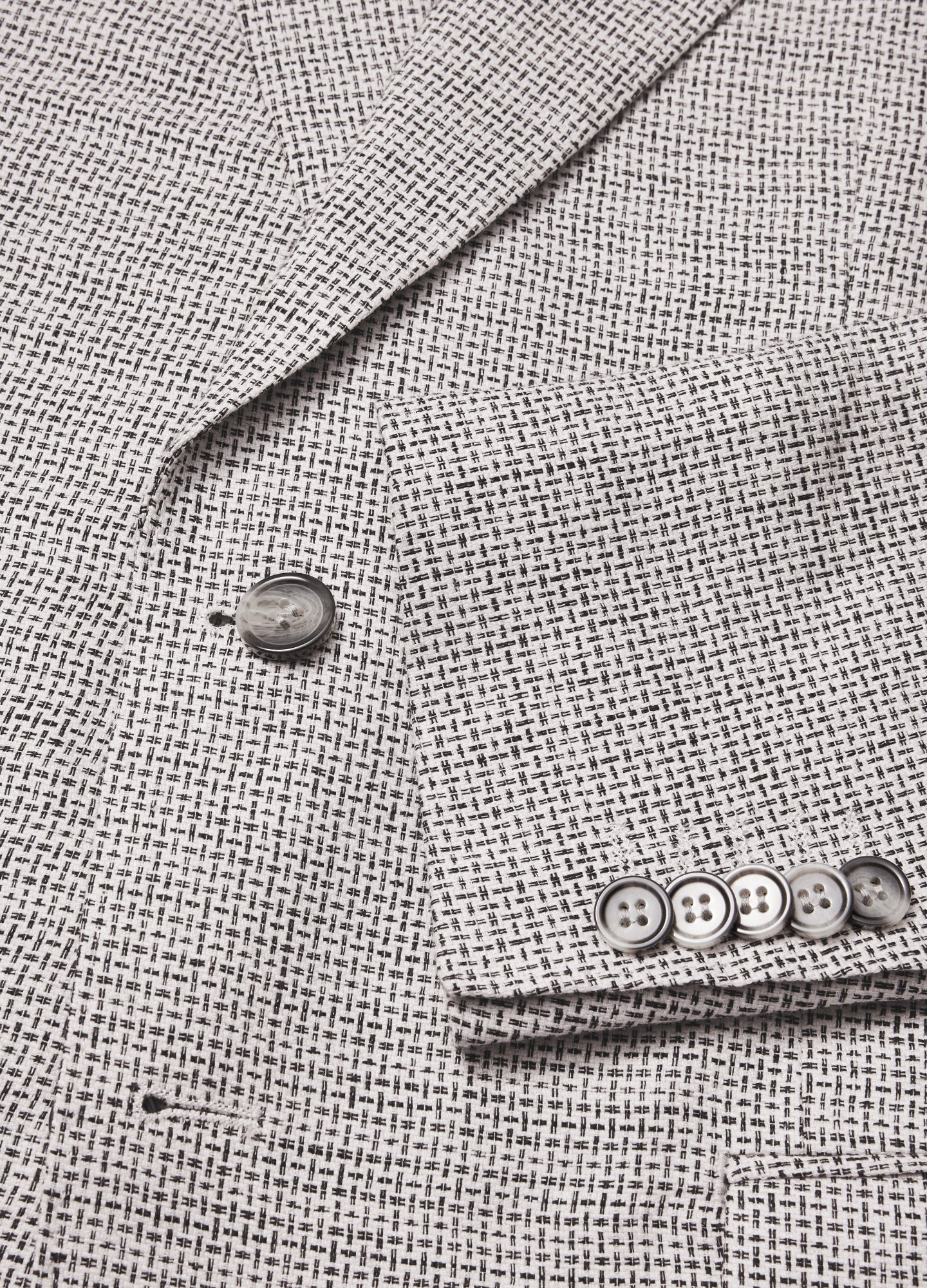 Thatch Check Linen Blazer White - Image 6