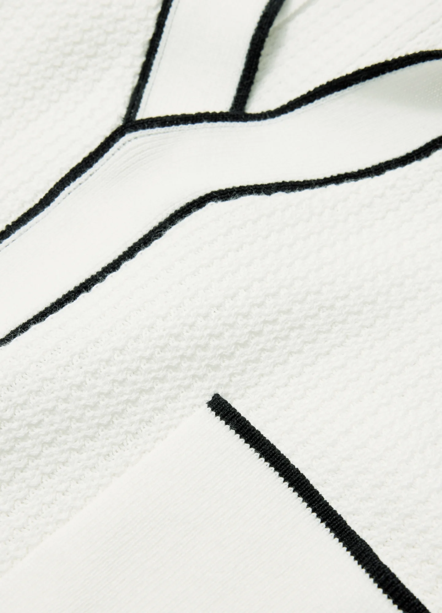 Tipped Edge Open Neck Polo Ivory - Image 6
