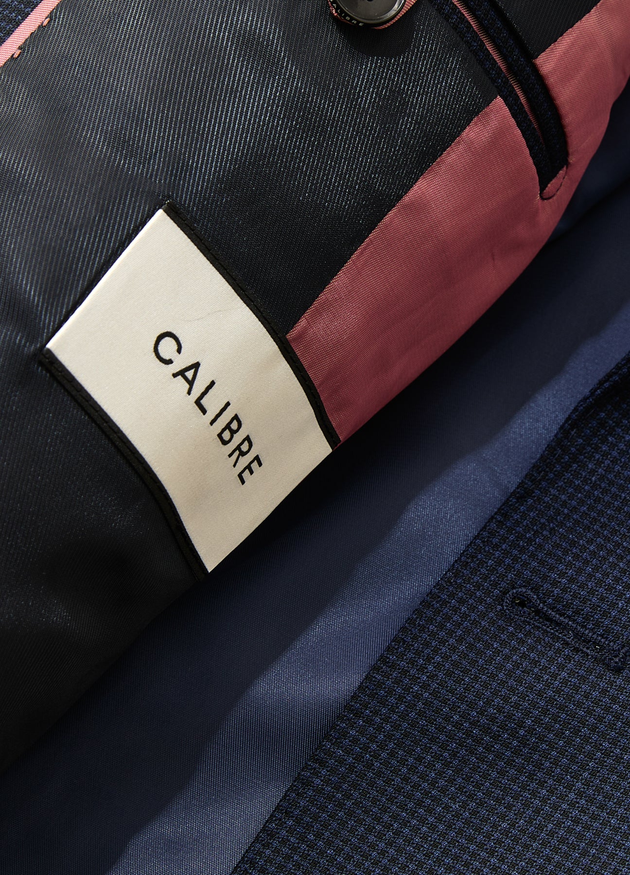 Tonal Basketweave Suit Jacket Navy Combo - Image 6