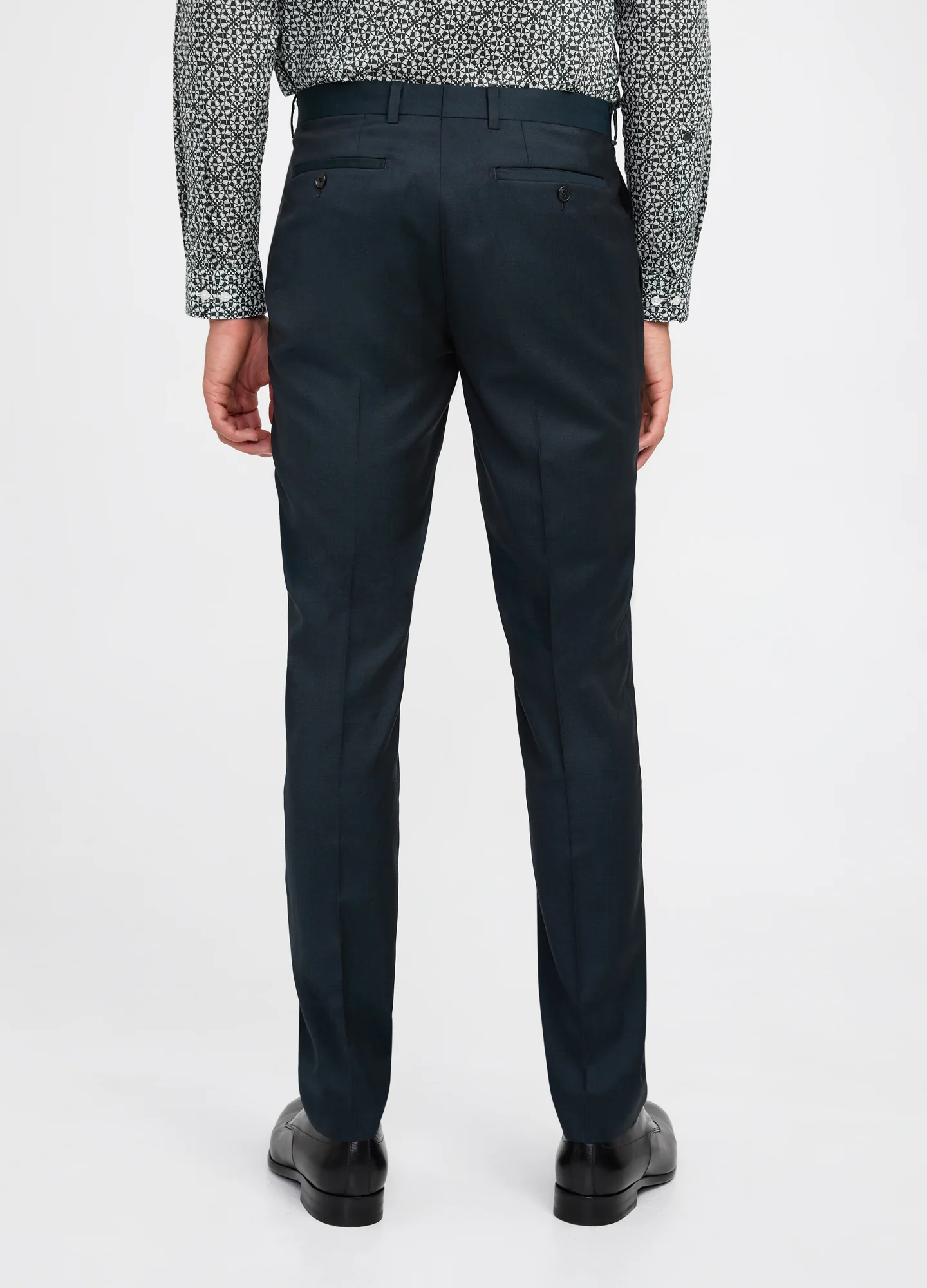 Tonal Twill Suit Pant Dark Green - Image 5