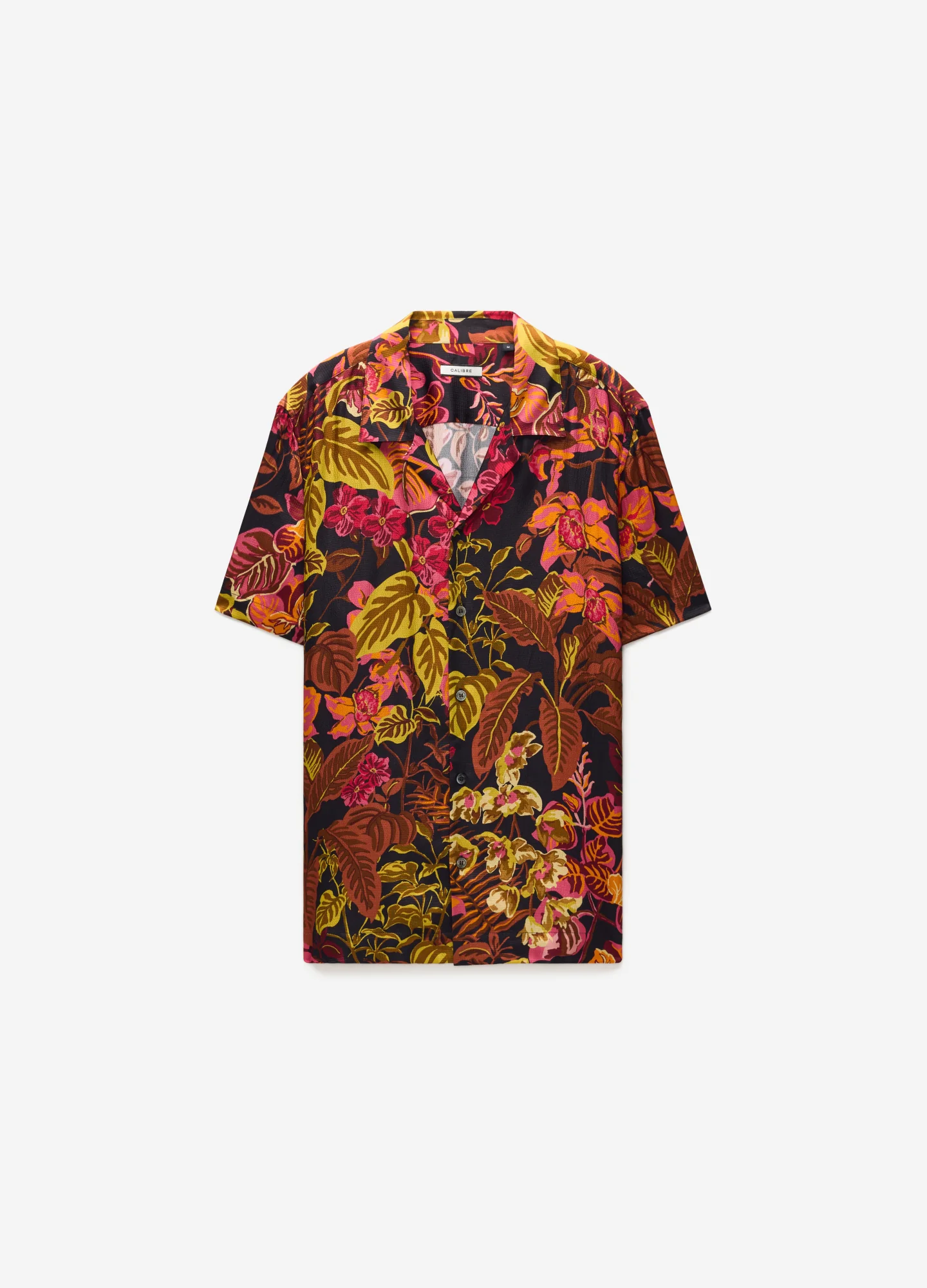 Tropic Noir Camp Collar Shirt Rust