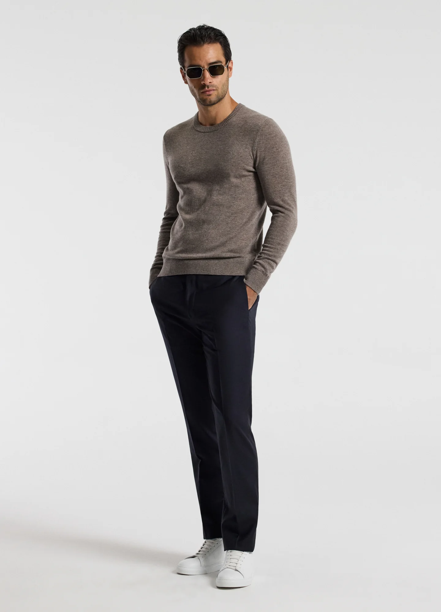 Ultra Fine Merino Wool Sweater Mocha - Image 2