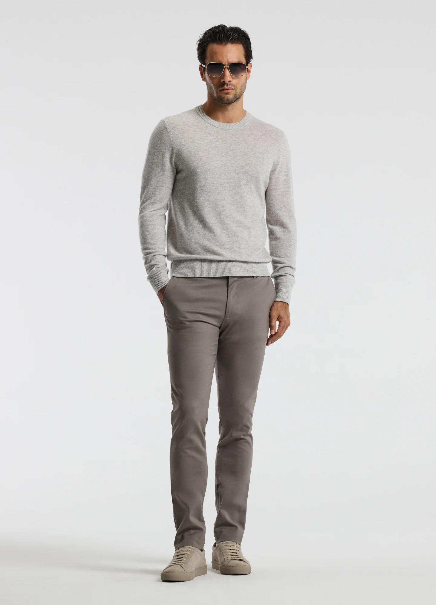 Ultra Fine Merino Wool Sweater Silver - Image 2