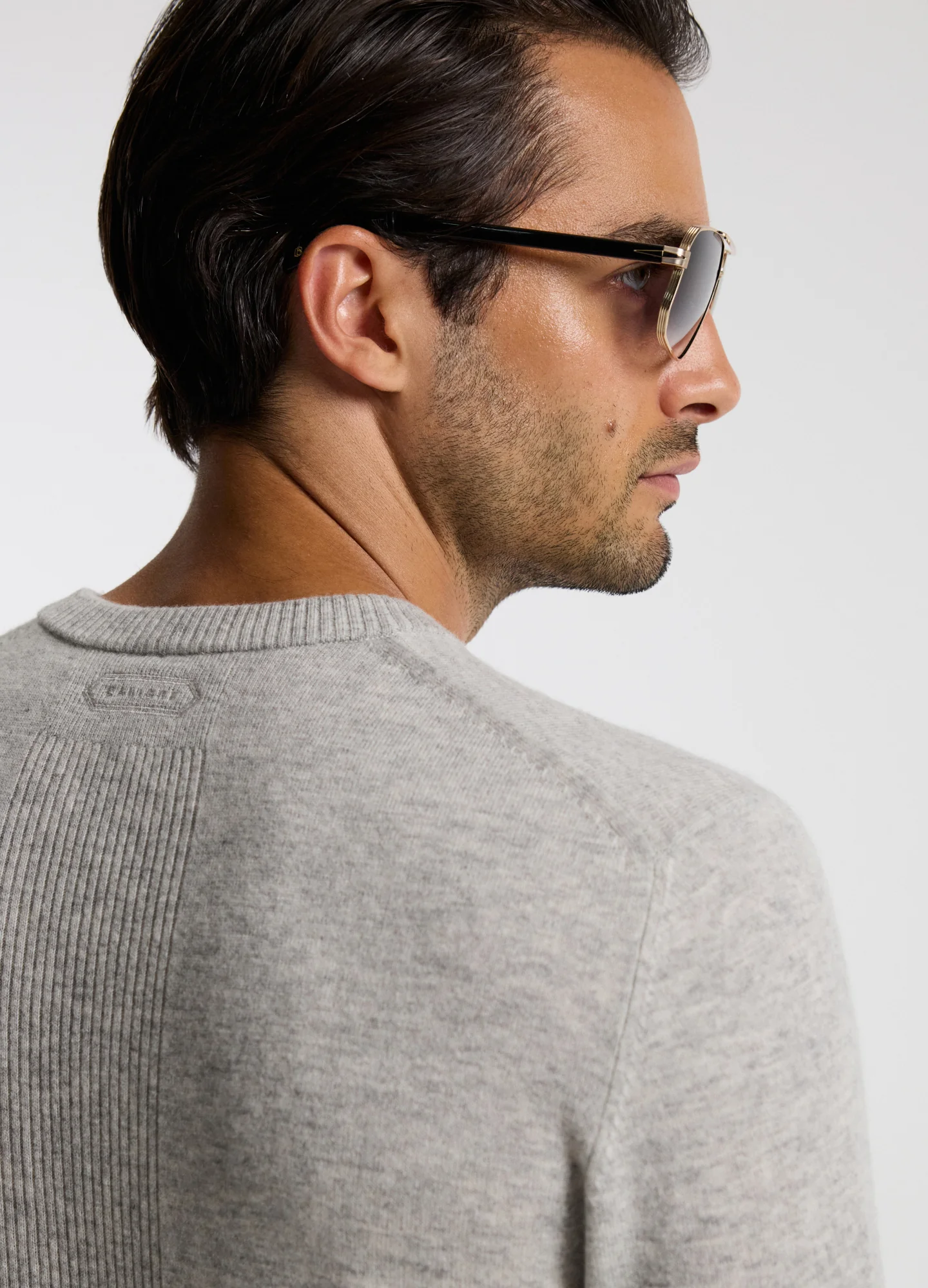 Ultra Fine Merino Wool Sweater Silver - Image 4