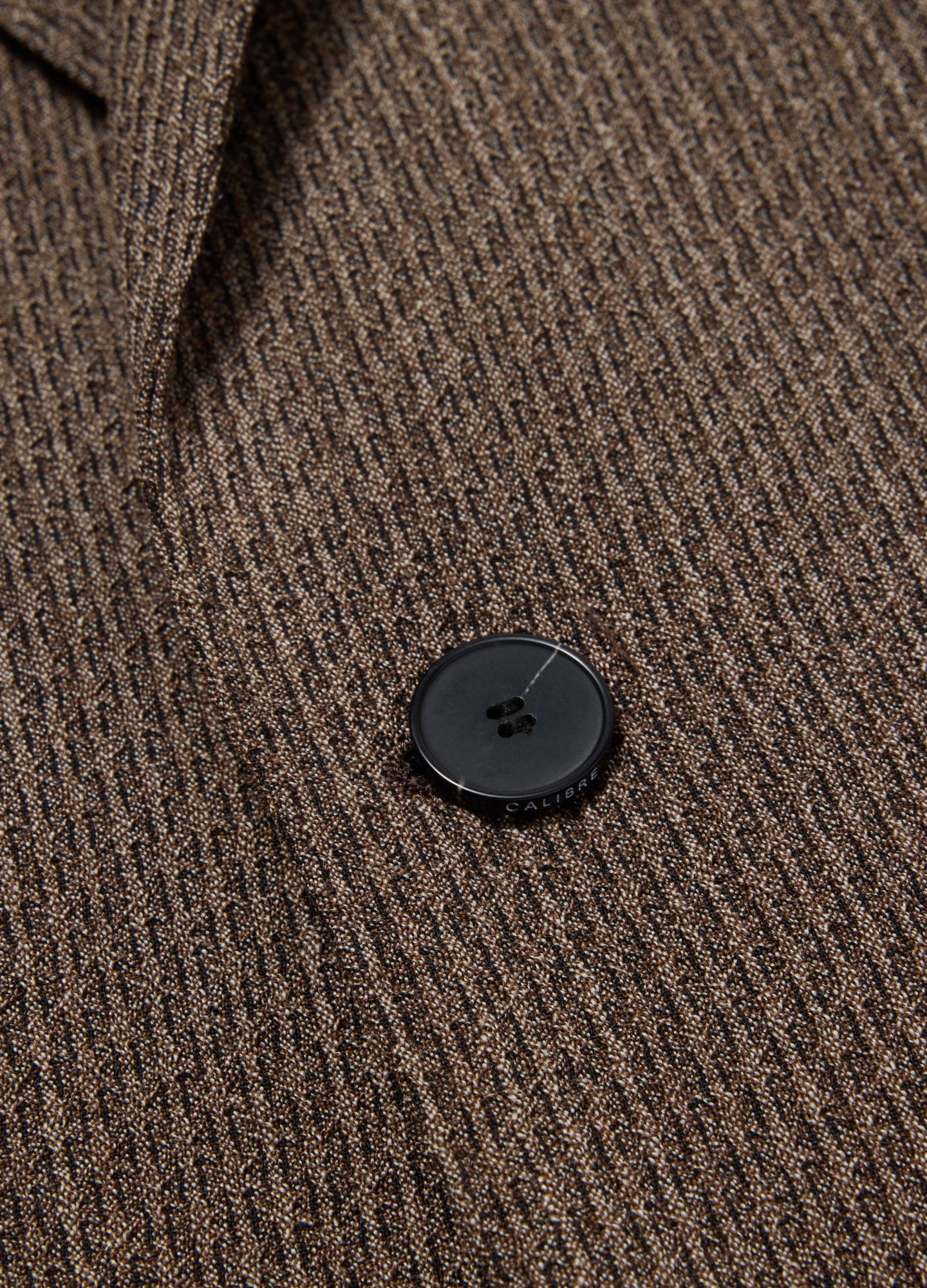 Unstructured Micro Jacquard Wool Blazer Mocha - Image 5