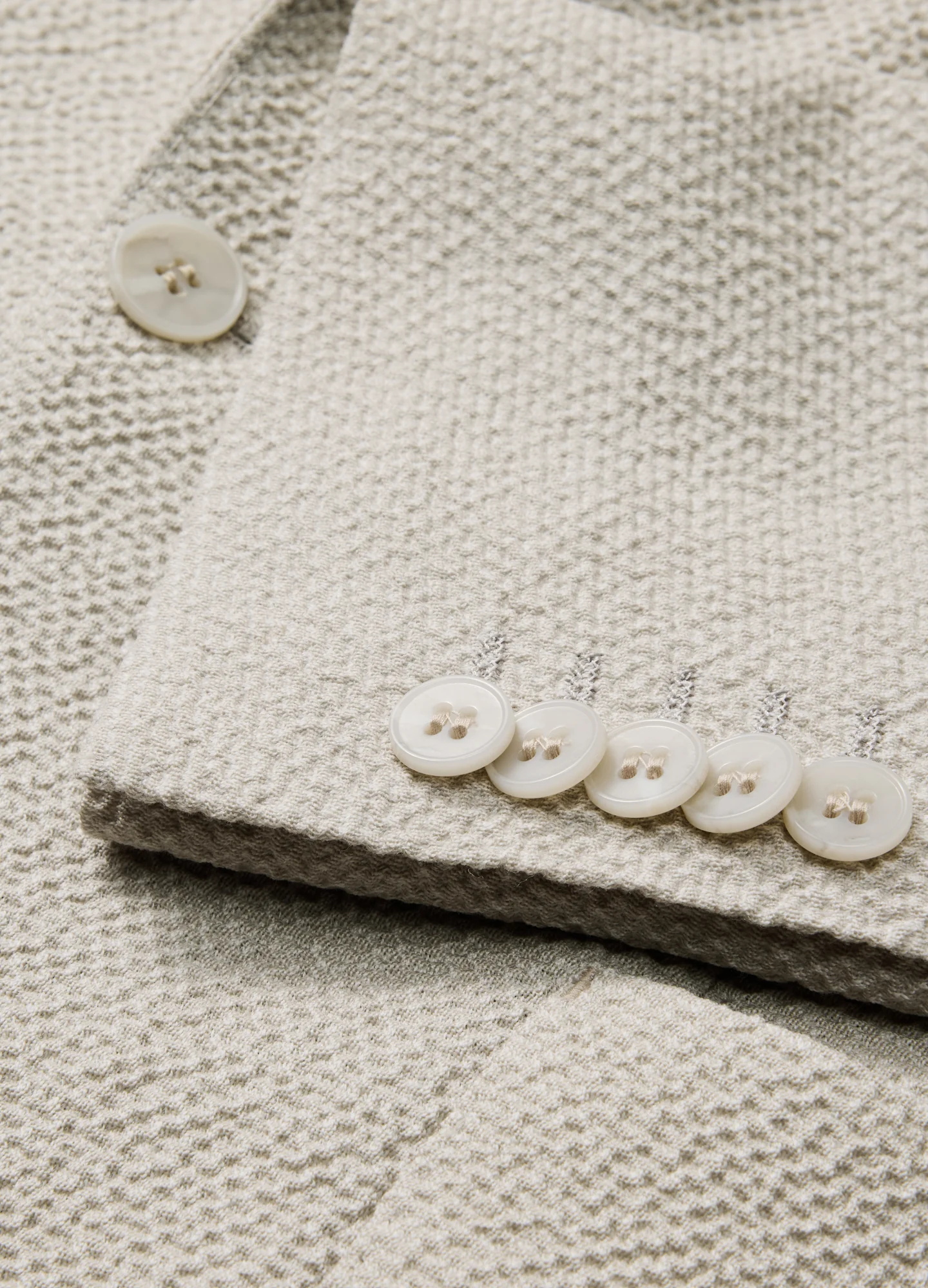 Unstructured Textured Blazer Neutral - Image 6
