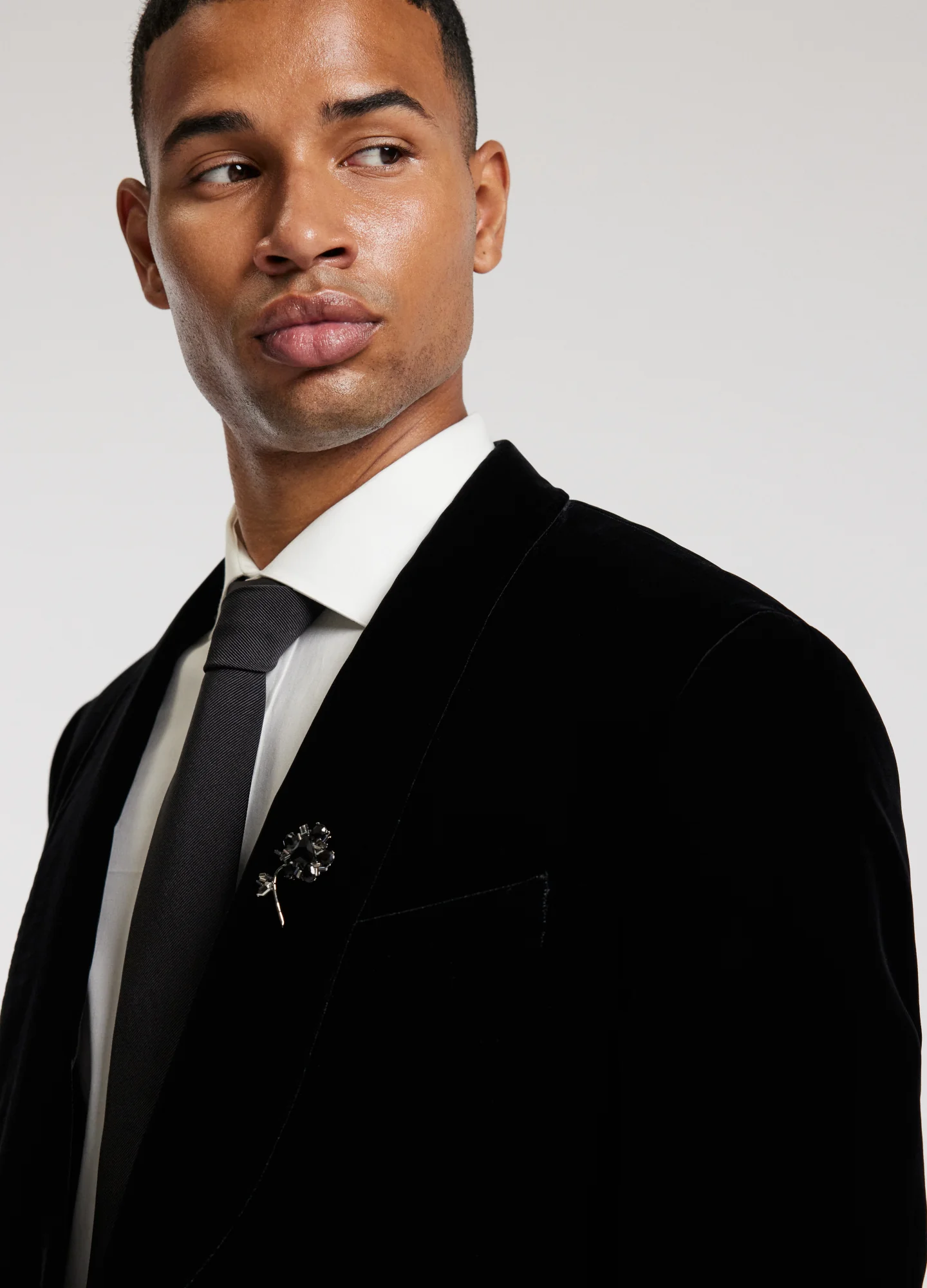 Velvet Tuxedo Jacket Black - Image 4