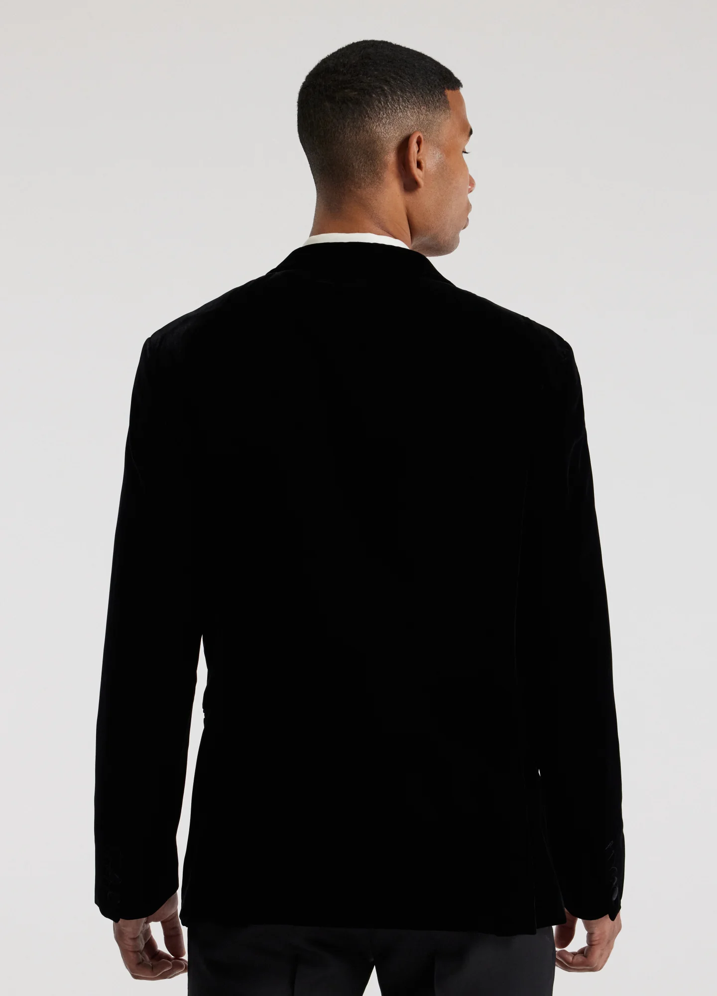 Velvet Tuxedo Jacket Black - Image 5