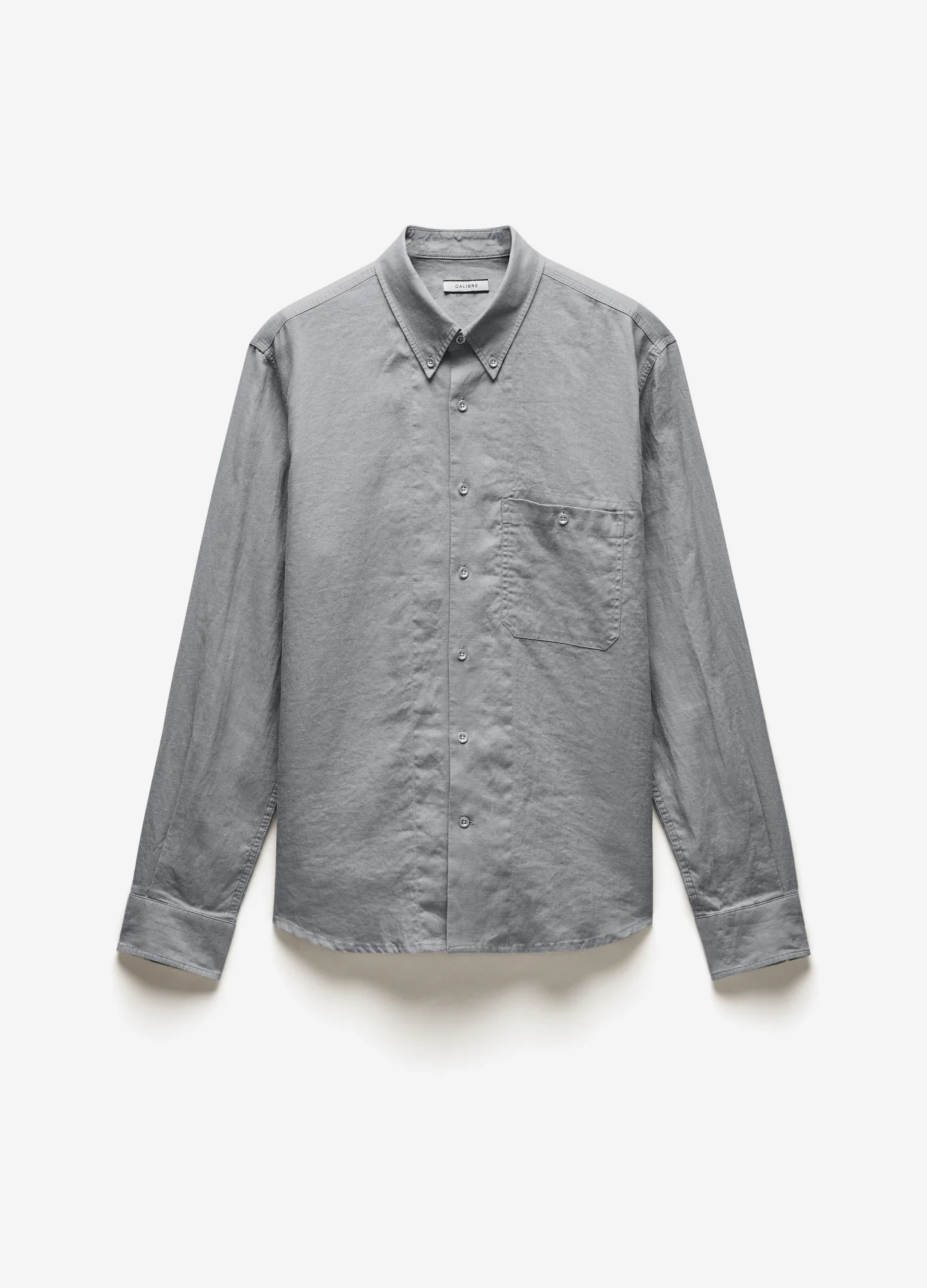 Washed Linen Shirt Dark Ash