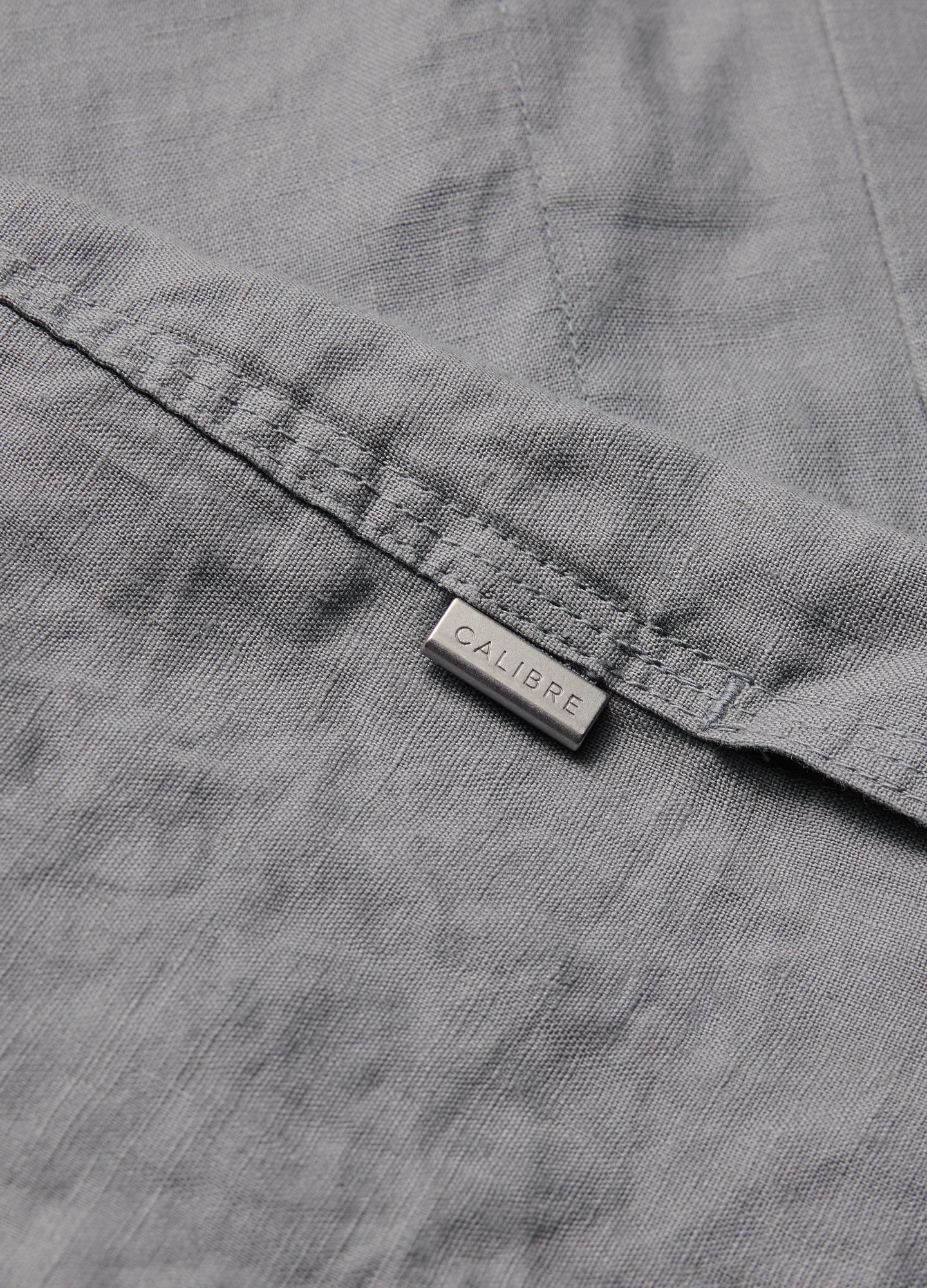 Washed Linen Shirt Dark Ash - Image 6