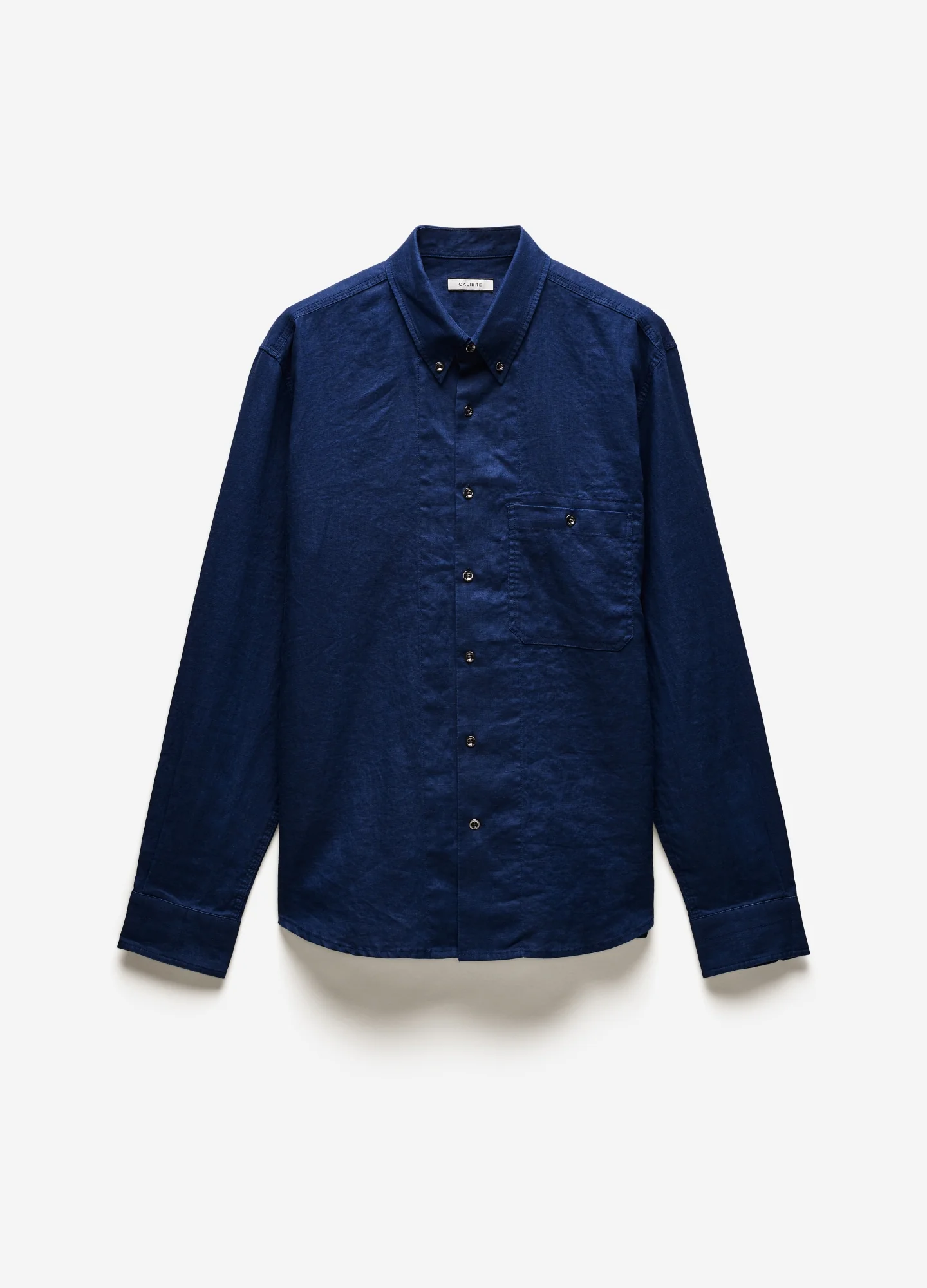 Washed Linen Shirt Royal Blue