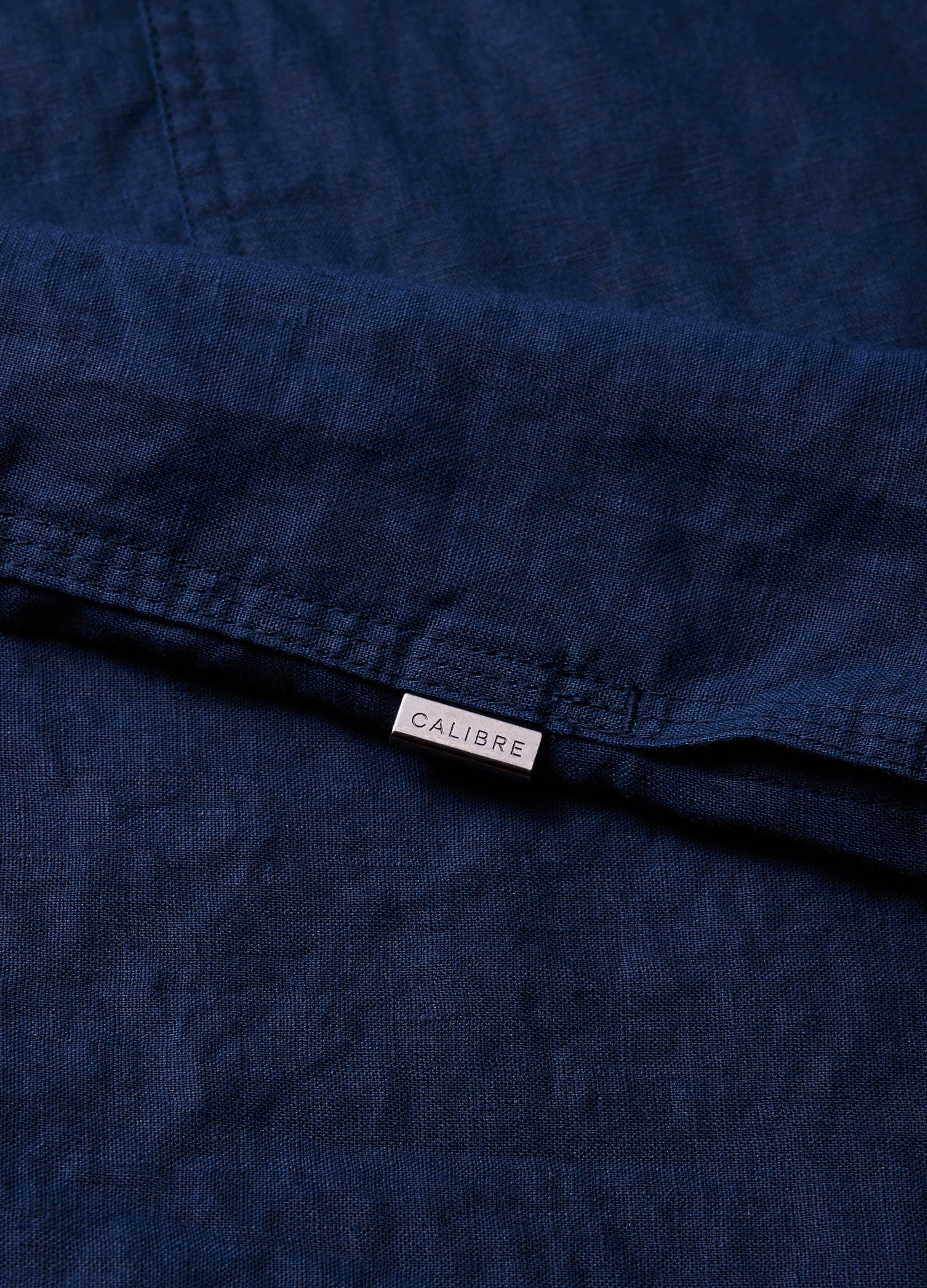 Washed Linen Shirt Royal Blue - Image 6
