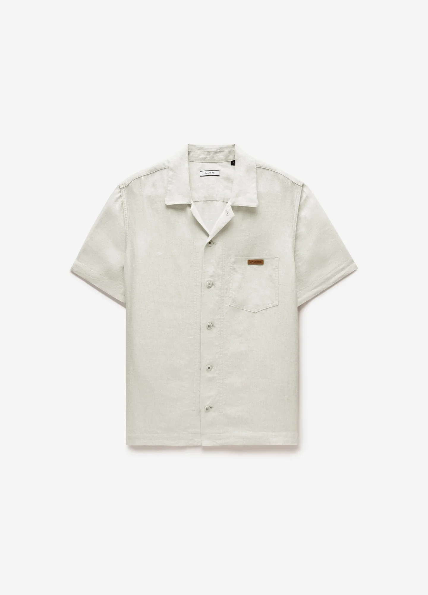 Washed Linen Short Sleeve Shirt Natural