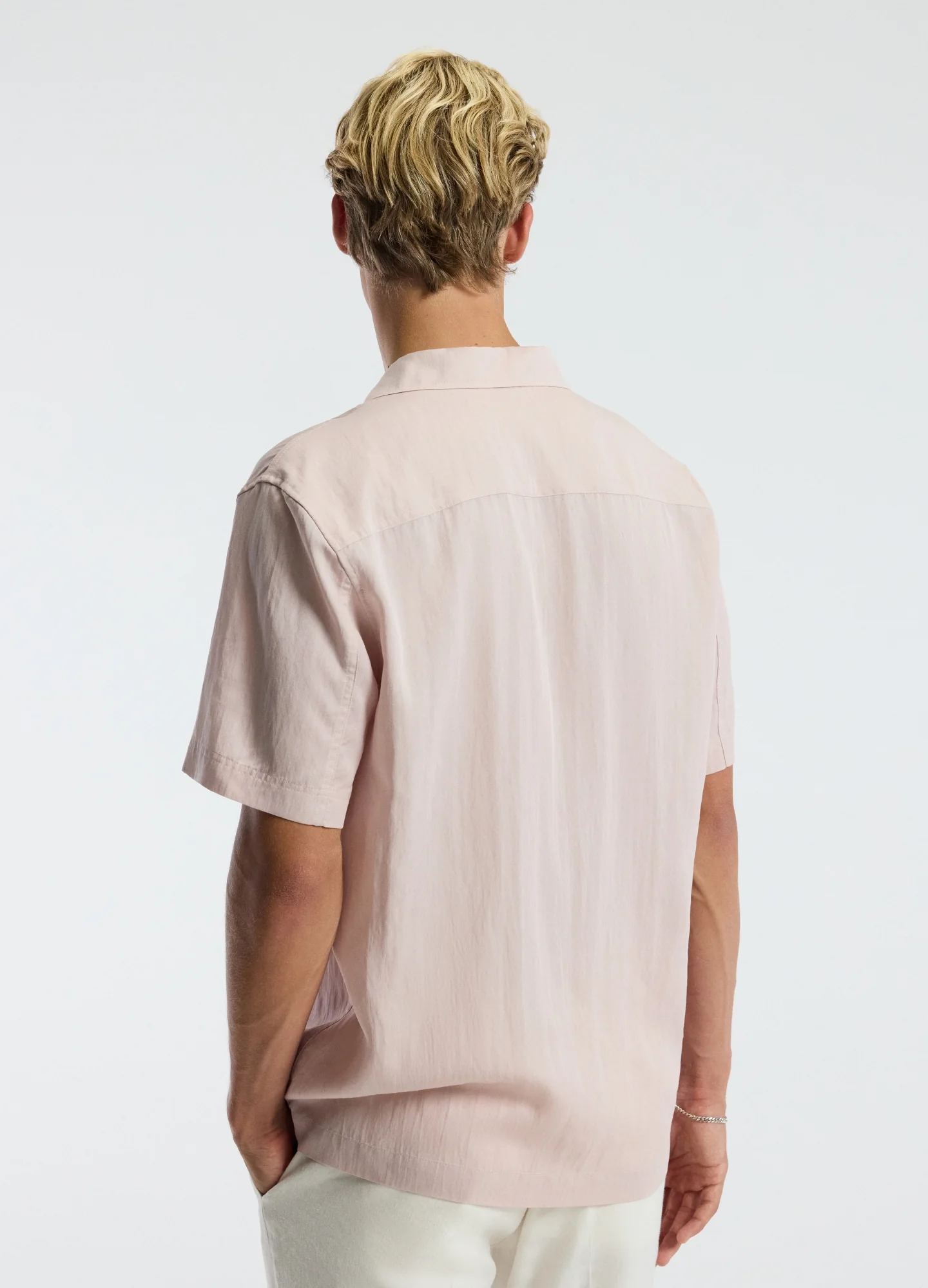 Washed Twill Short Sleeve Shirt Musk - Image 5