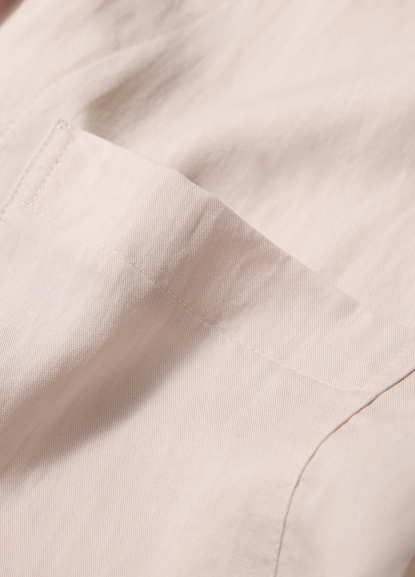 Washed Twill Short Sleeve Shirt Musk - Image 6