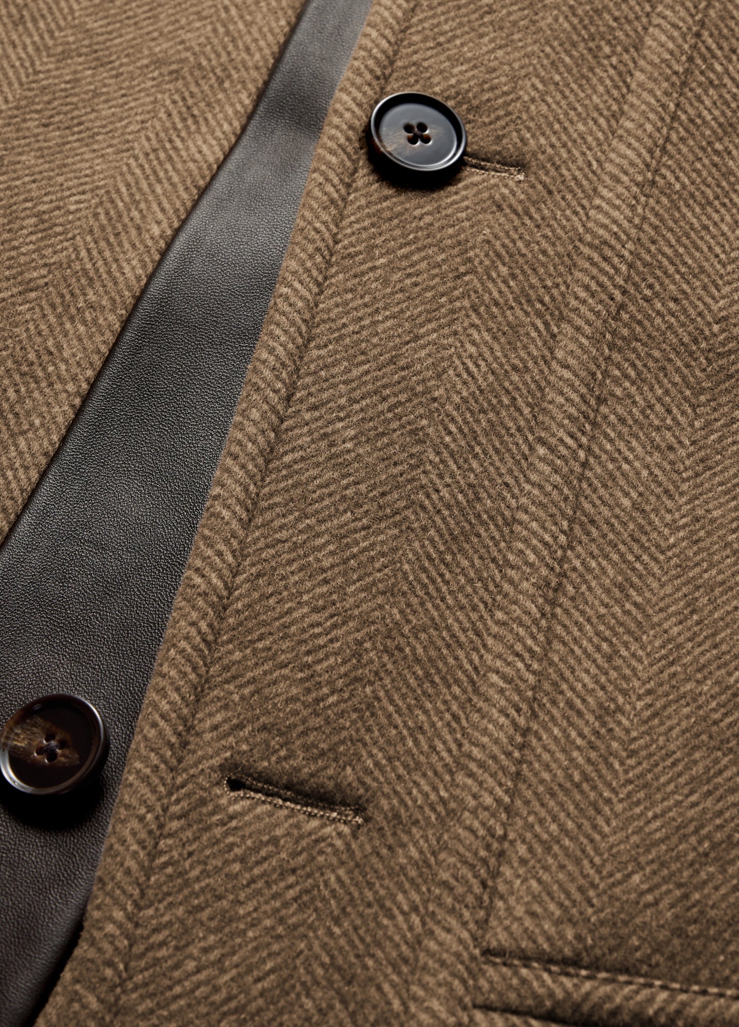 Wool Funnel Neck Coat Camel - Image 6