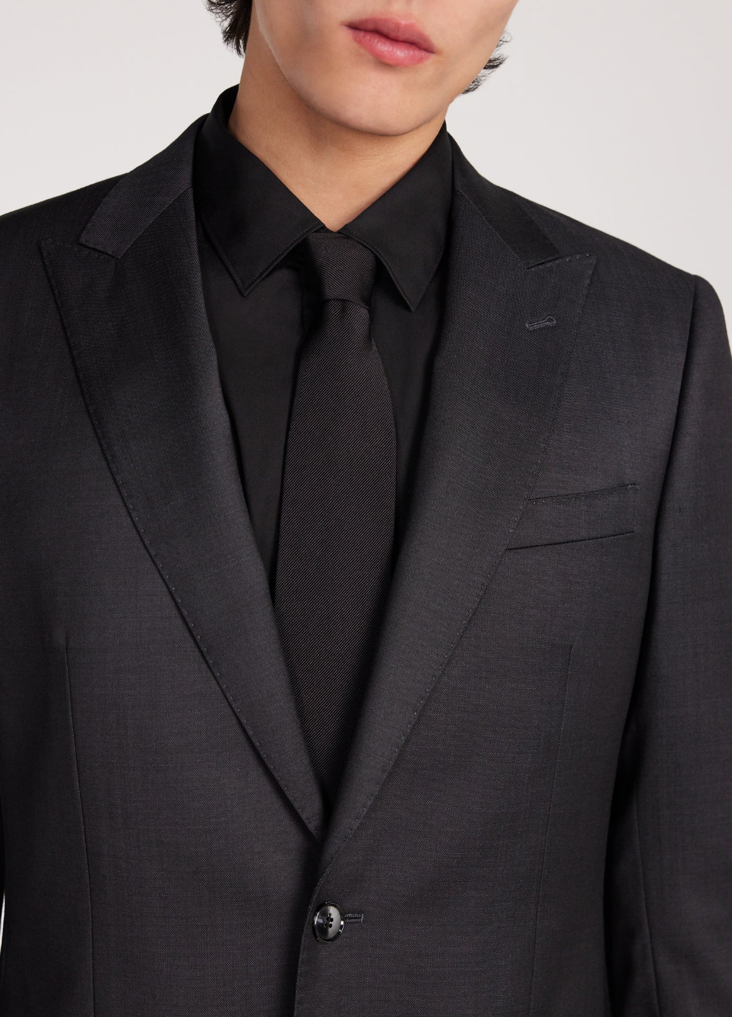 Wool Pinpoint Twill Jacket Char Combo - Image 4
