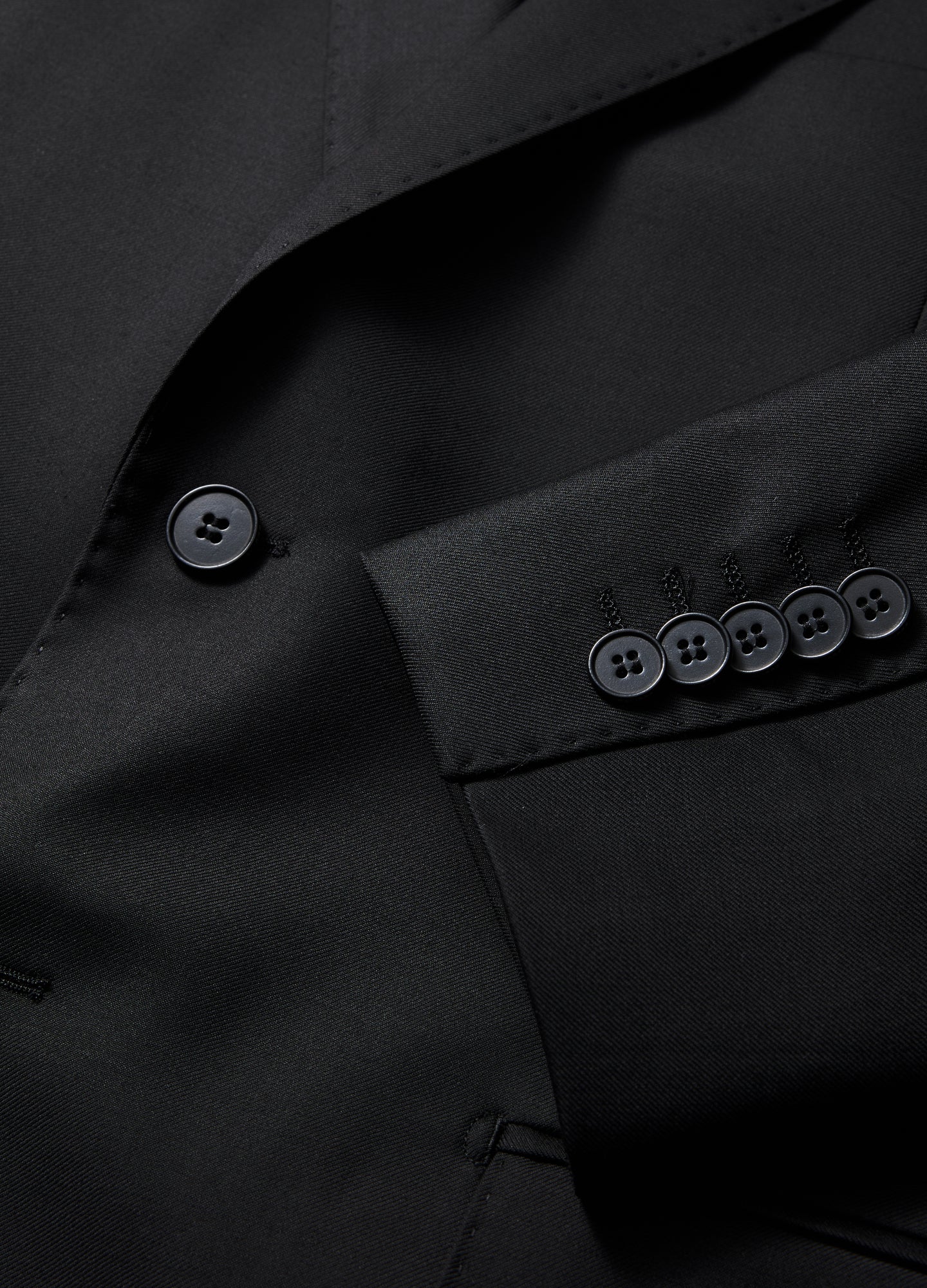 Wool Suit Jacket Black - Image 6