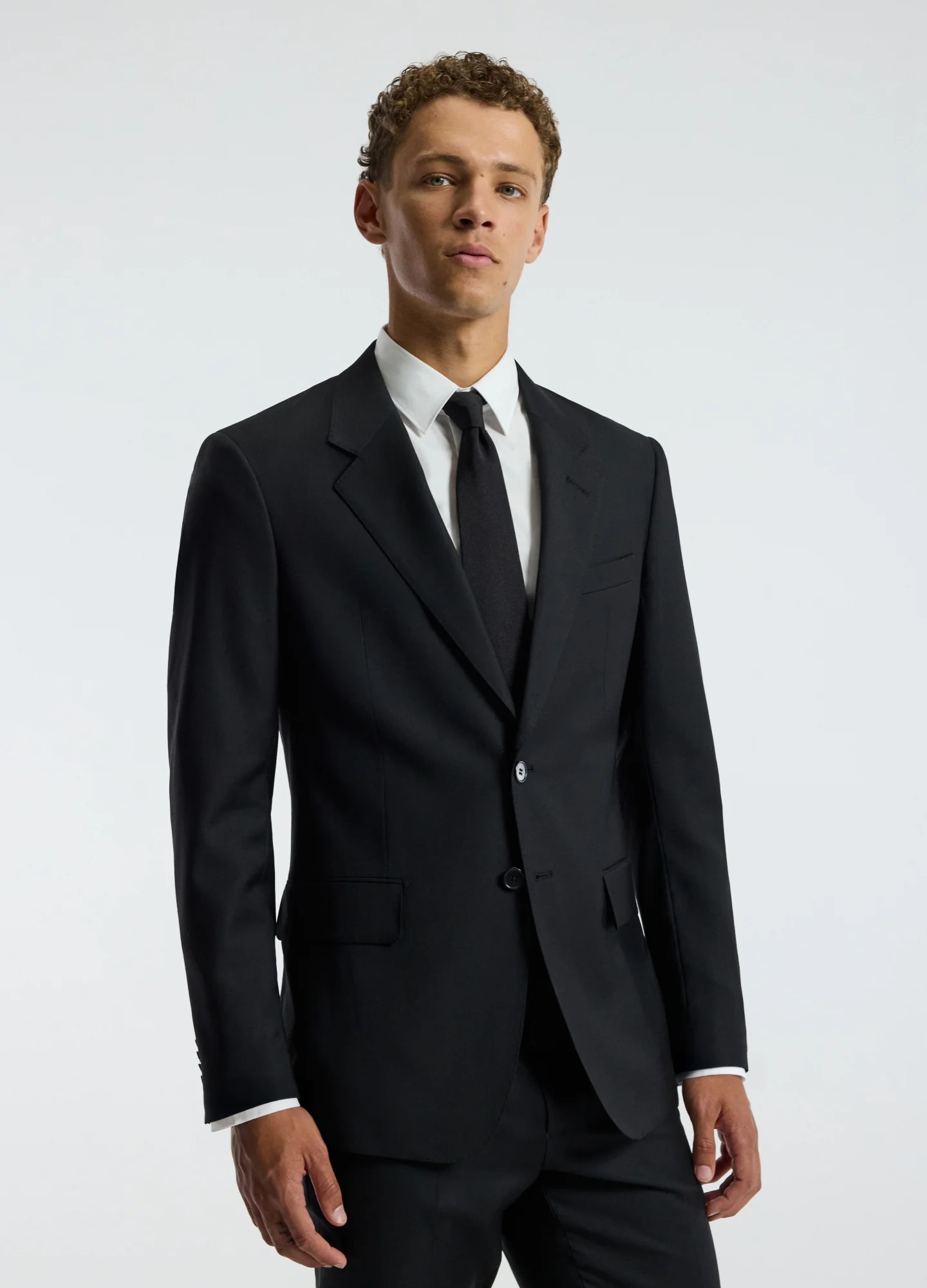 Wool Twill Suit Jacket Black - Image 3