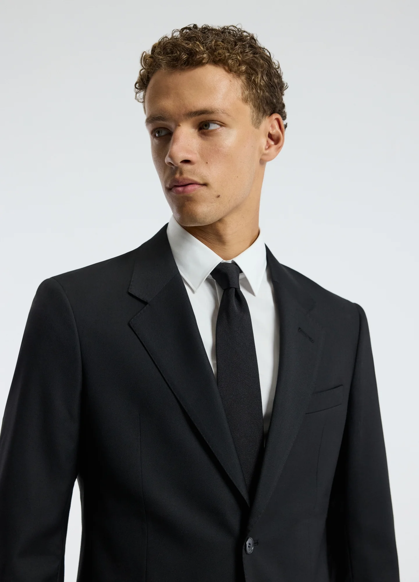 Wool Twill Suit Jacket Black - Image 4