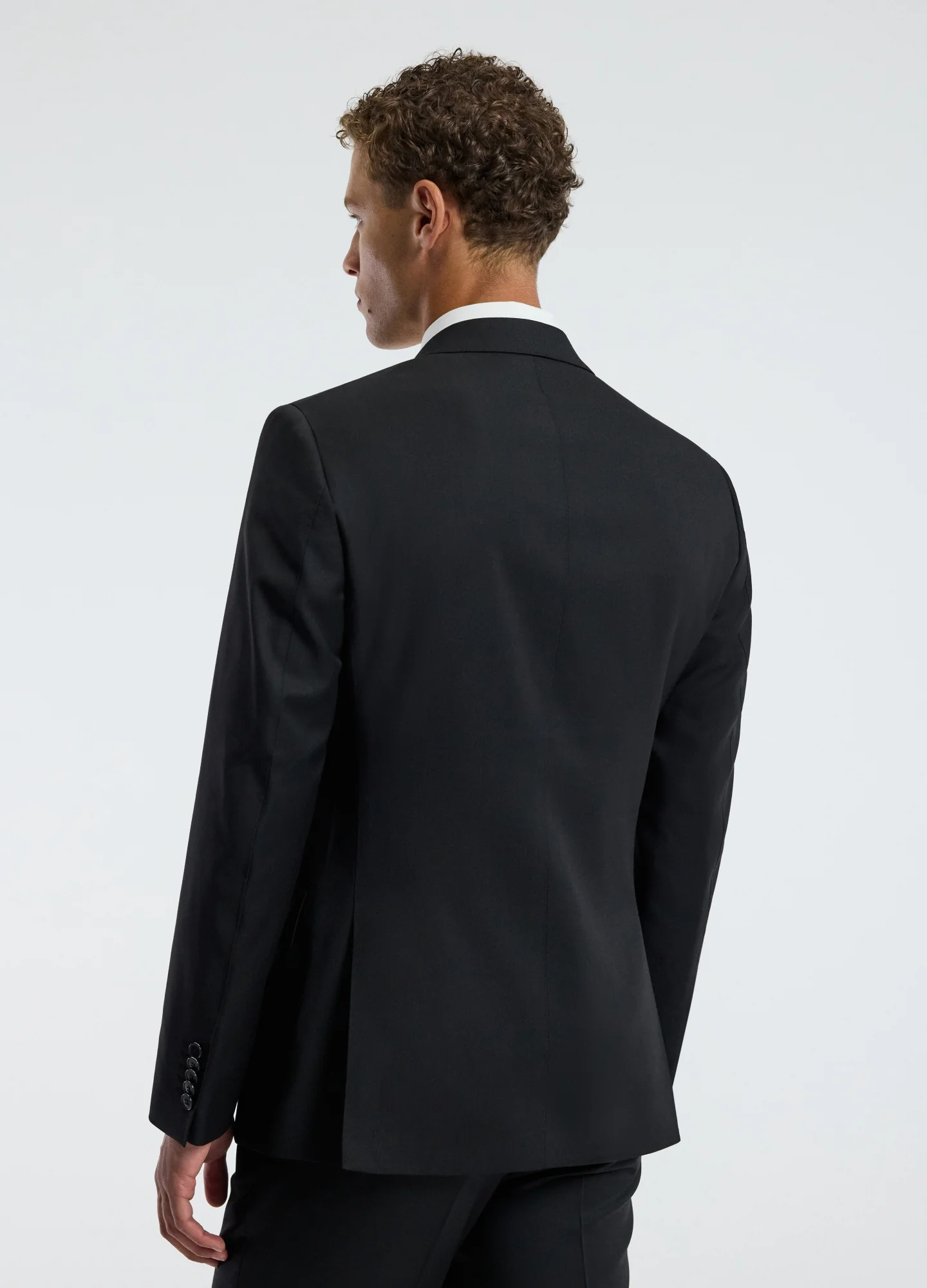 Wool Twill Suit Jacket Black - Image 5