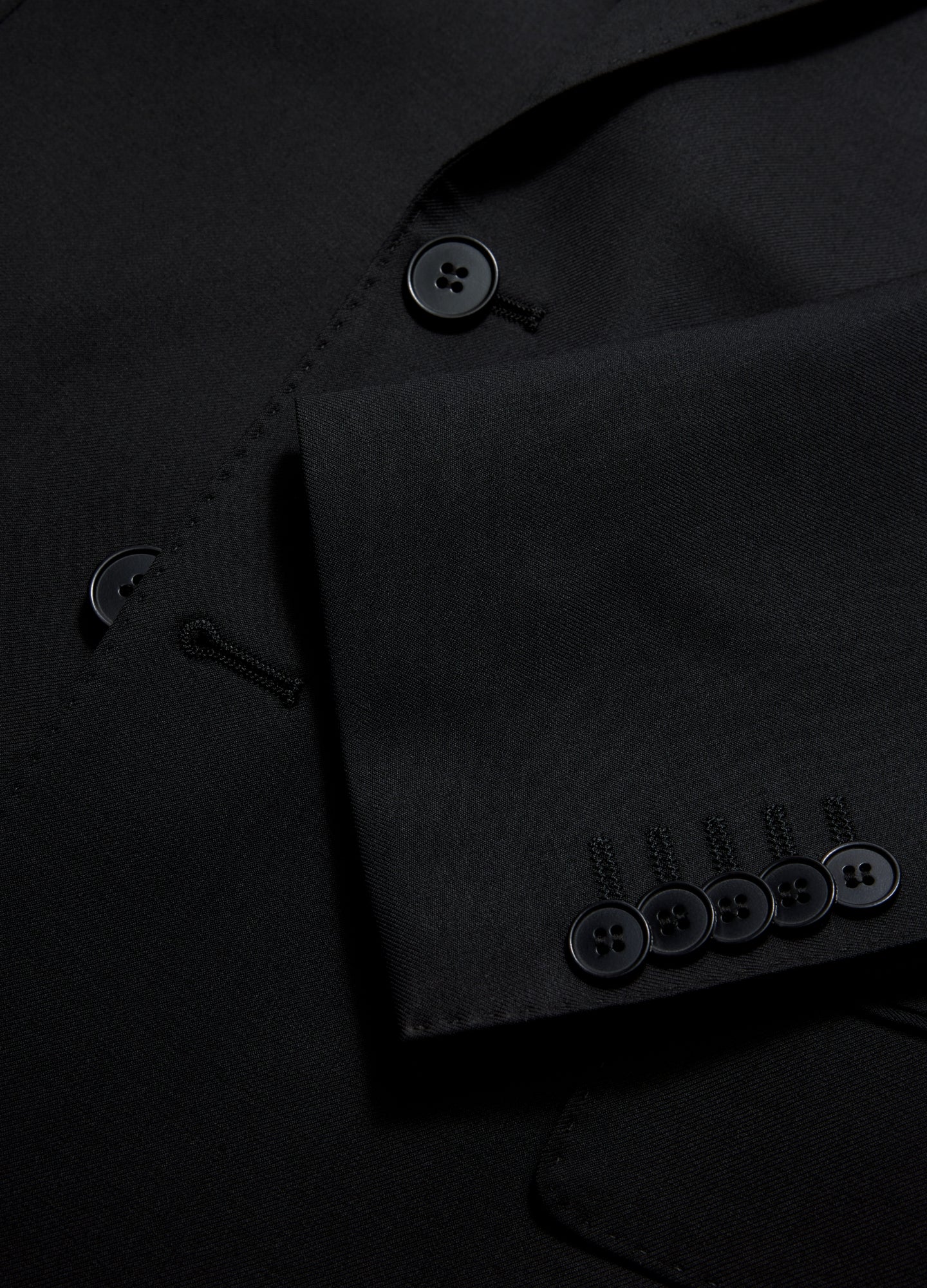 Wool Twill Suit Jacket Black - Image 6