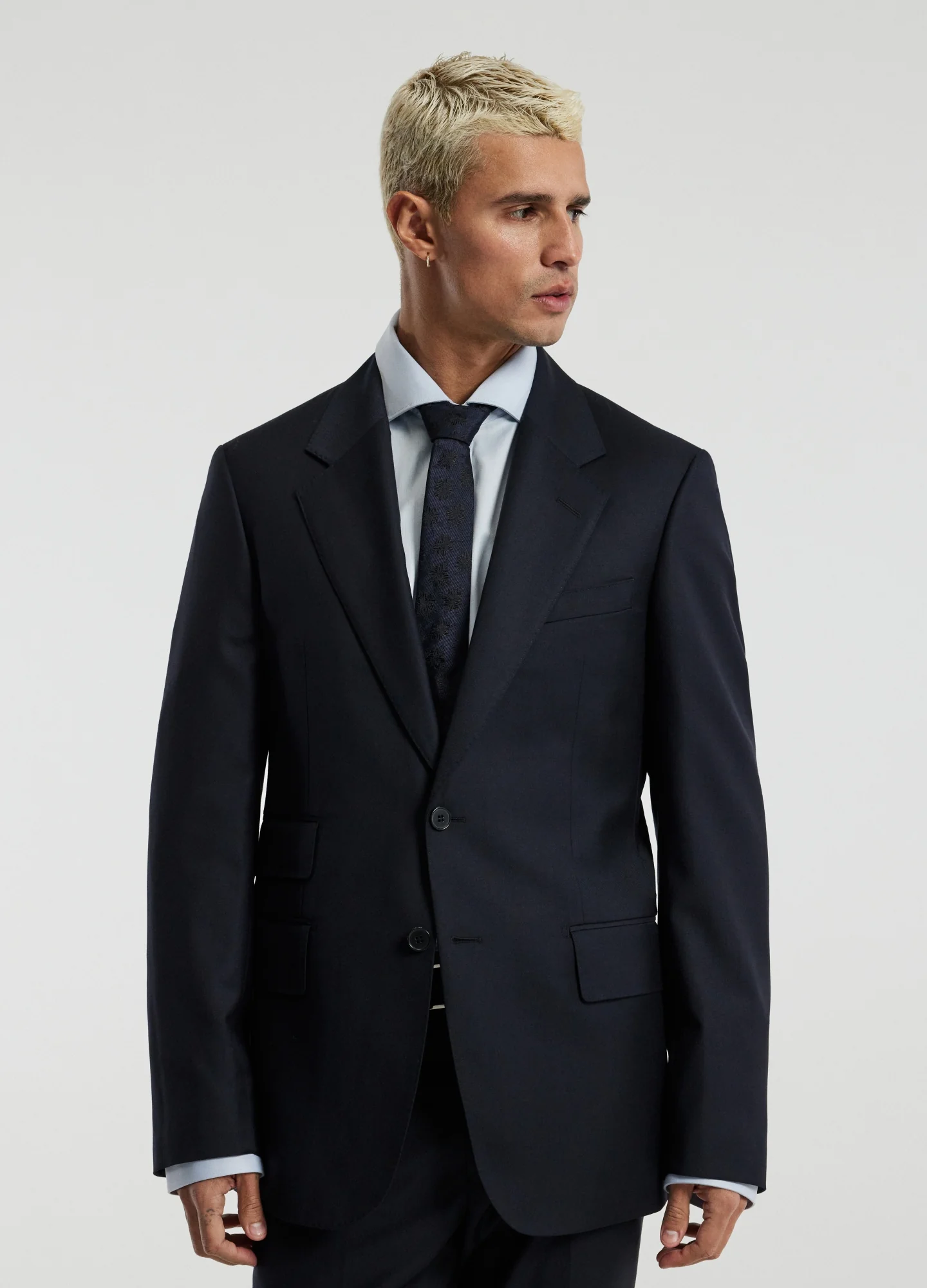 Wool Twill Suit Jacket Navy - Image 3