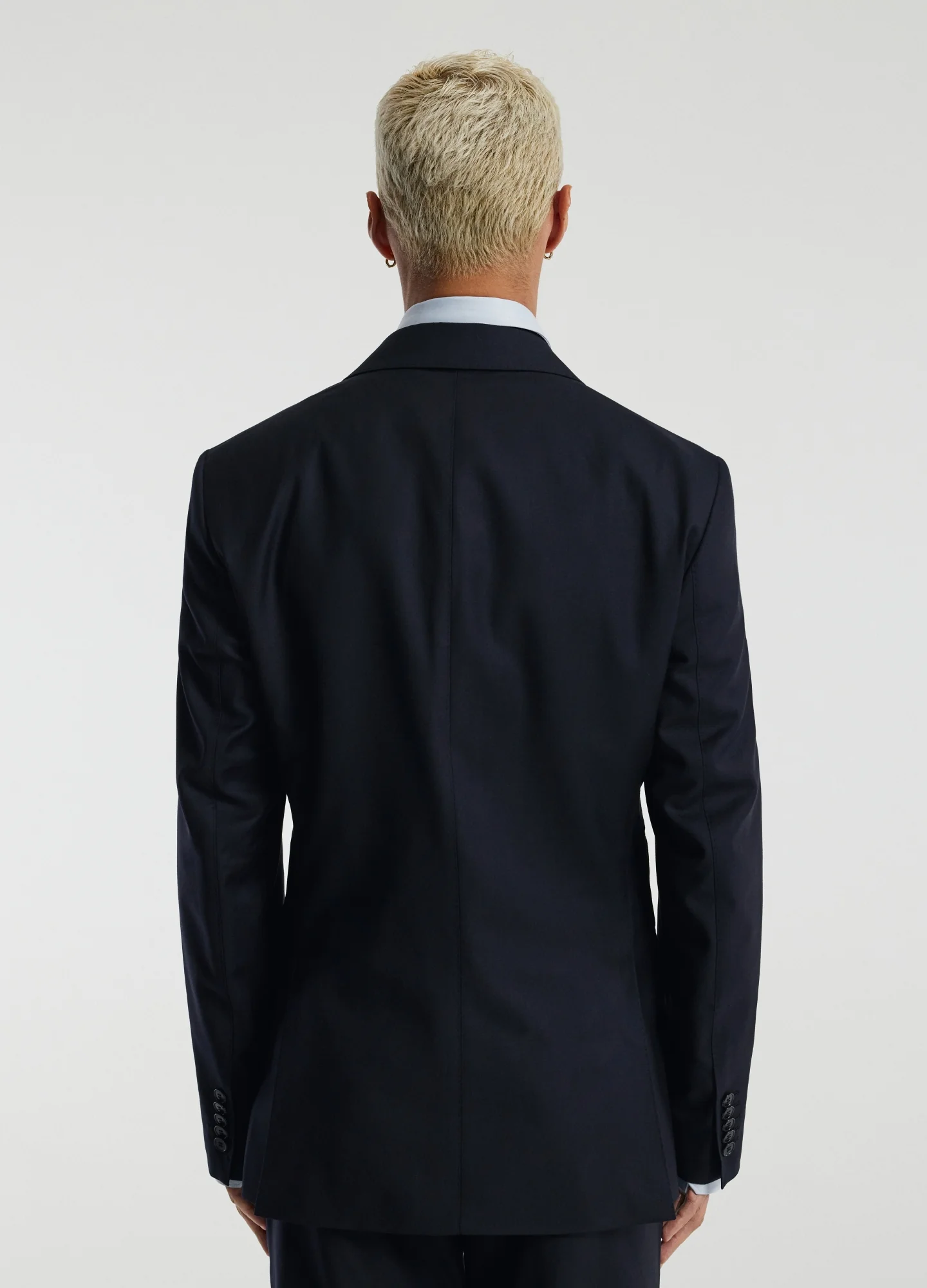 Wool Twill Suit Jacket Navy - Image 5