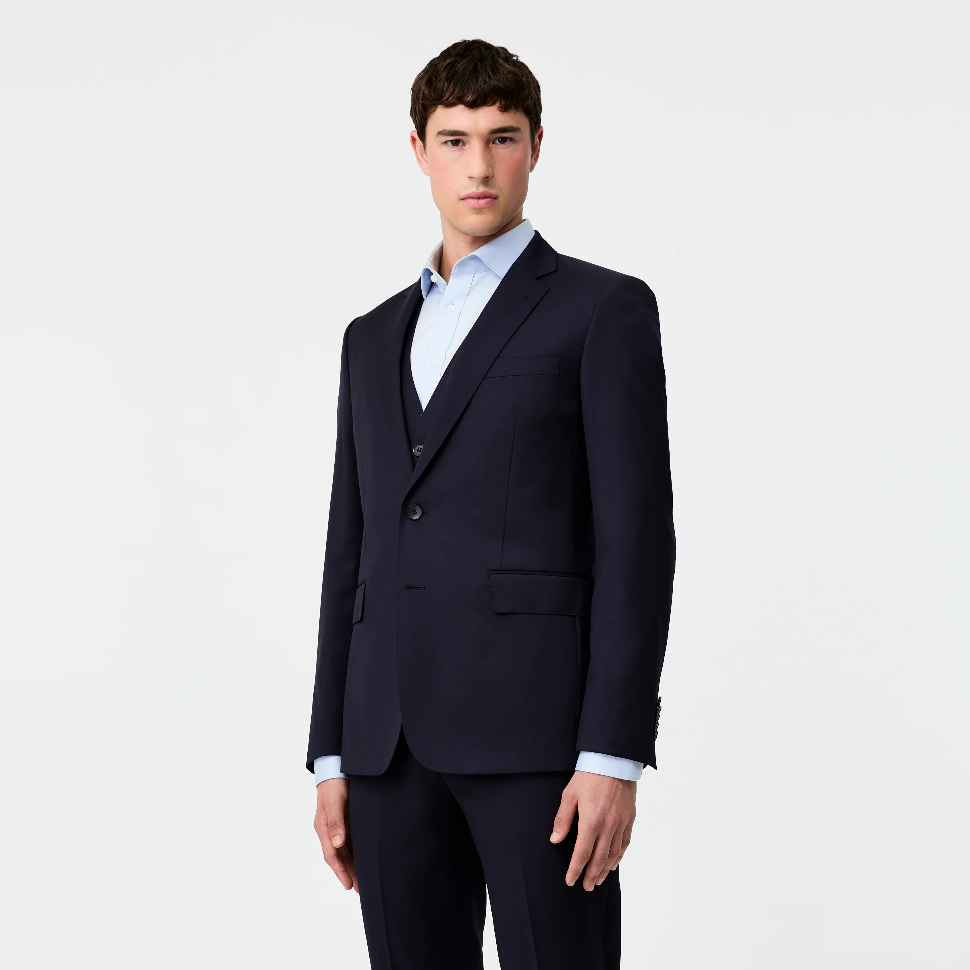 Wool Twill Suit Jacket Navy - Image 5