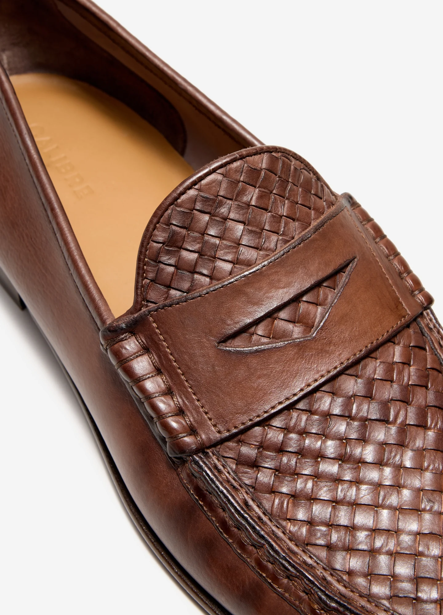 Woven Insert Loafer Tan - Image 4