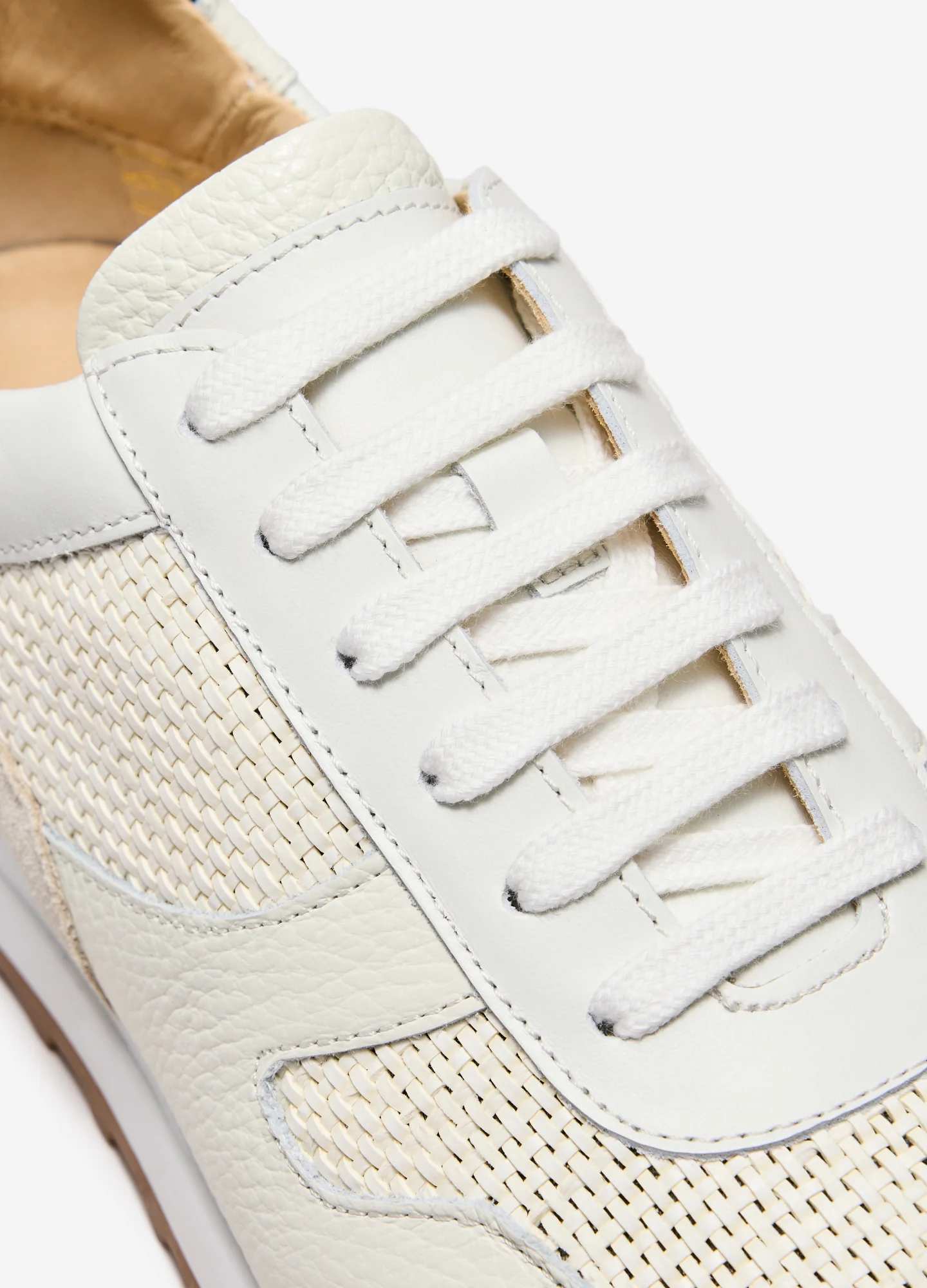 Woven Mix Sport Sneaker Cream Combo - Image 4